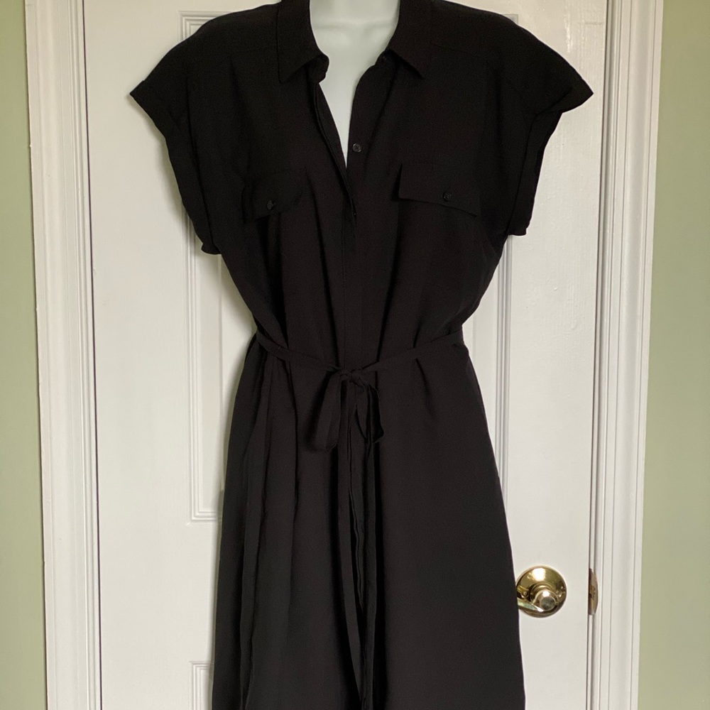 Express mini black shirt dress, size L